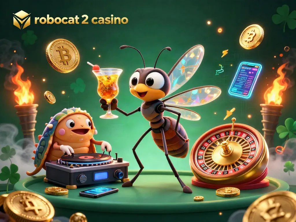 Experience thrilling gaming action at robocat 2 casino with unique characters and vibrant elements.